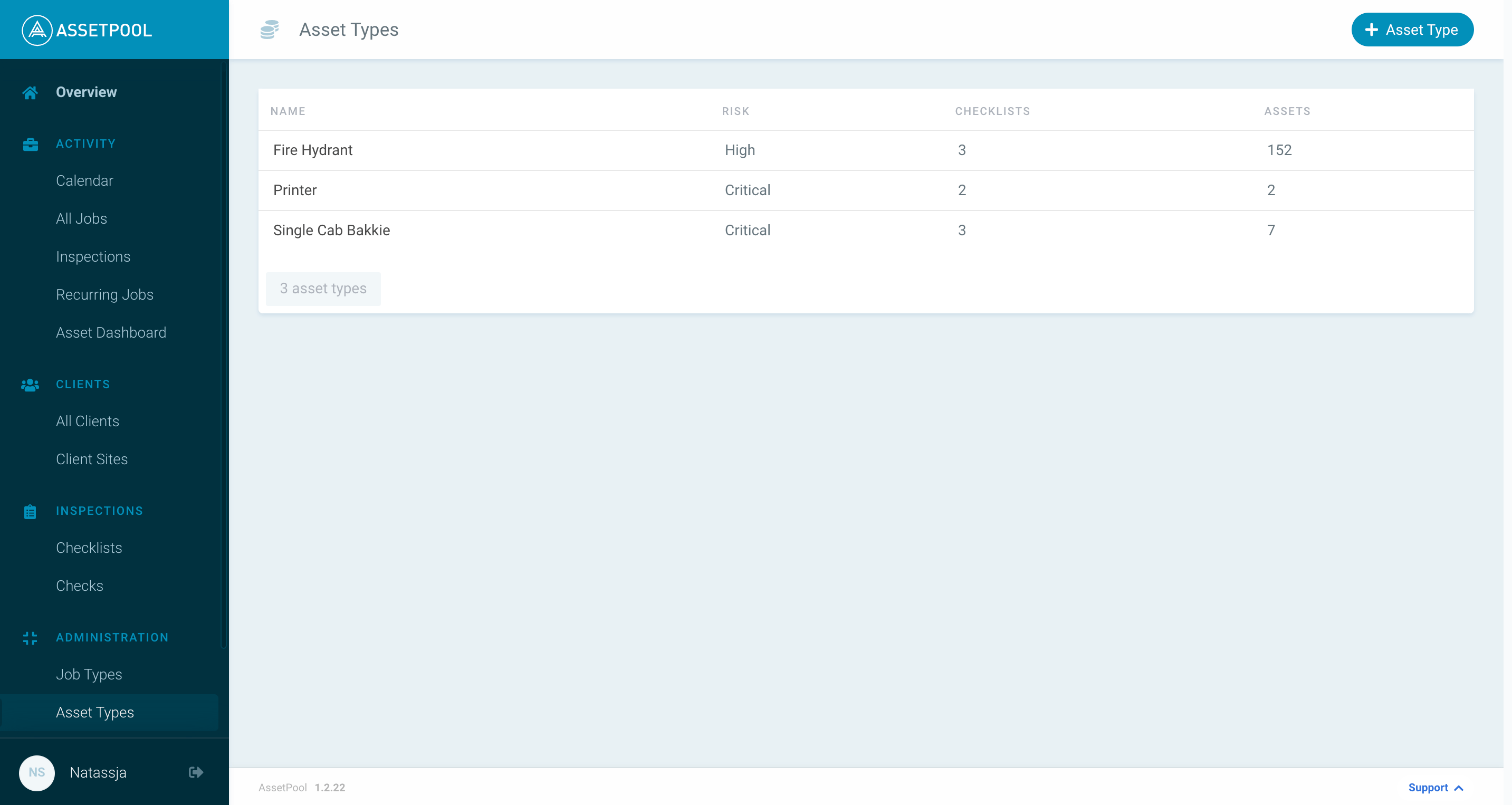 Assetpool Asset Types