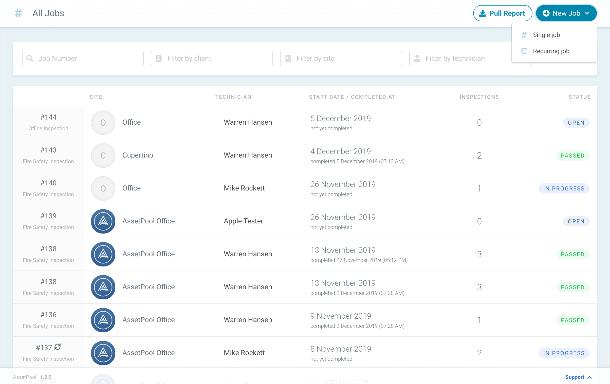 Assetpool Create Single Job